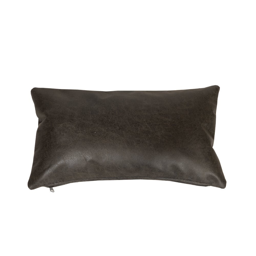Kussen Perna eco-leer antraciet 25 × 45 cm
