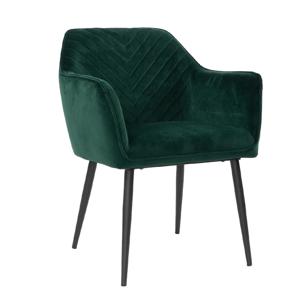 Stoel velours donkergroen 64 cm