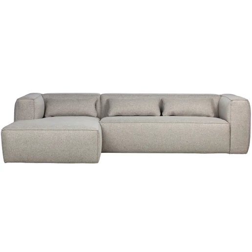 Hoekbank Tale polyester grijs links