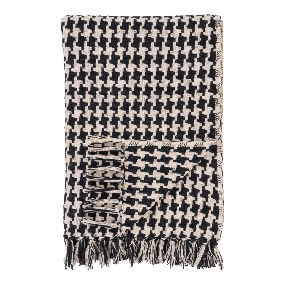 Plaid Ilis recyled katoen zwart