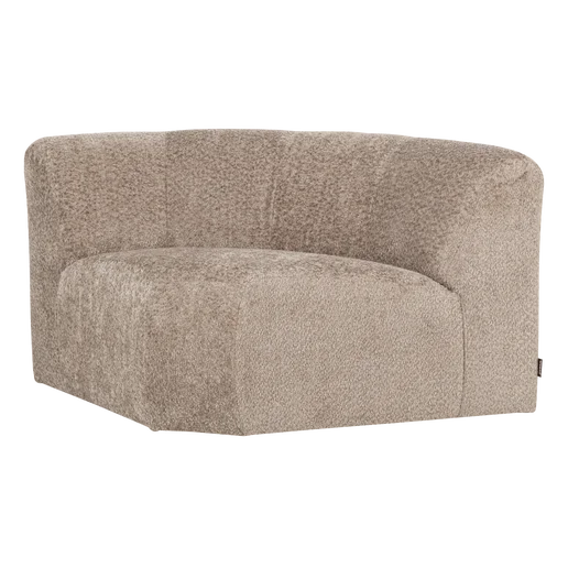 Bank wol beige 110 × 74 cm hoog