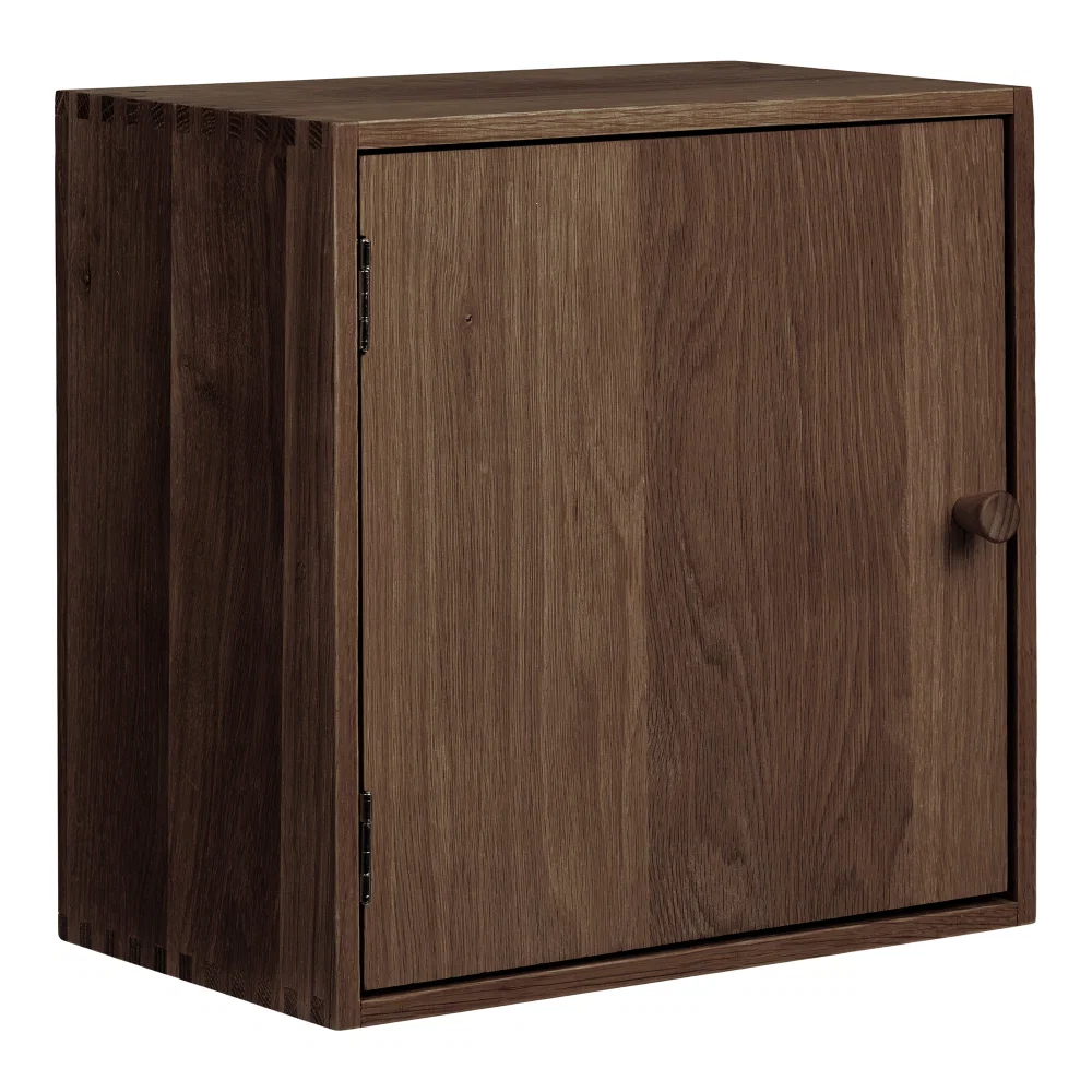 Wandplank eiken donkerbruin 30 × 30 cm hoog