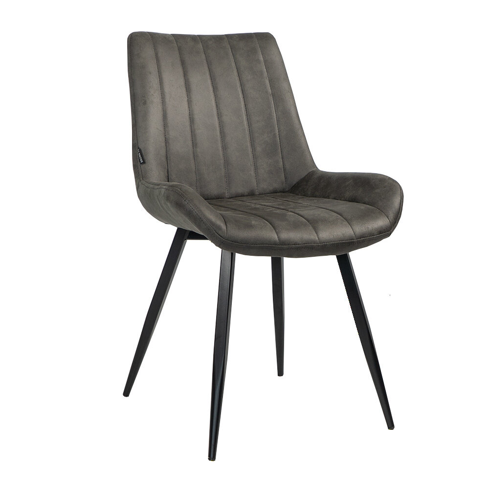 Stoel microvezel antraciet 55 cm