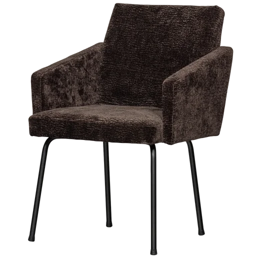 Eetkamerstoel Pere polyester bruin 61 cm