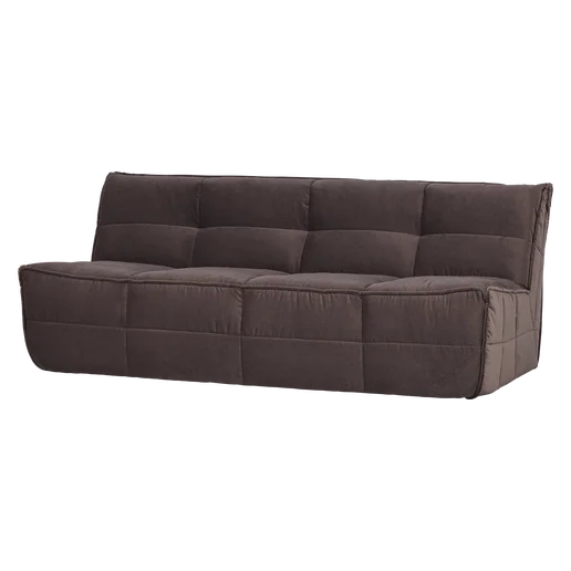 Bank velours 3-zits 204 × 81 cm hoog