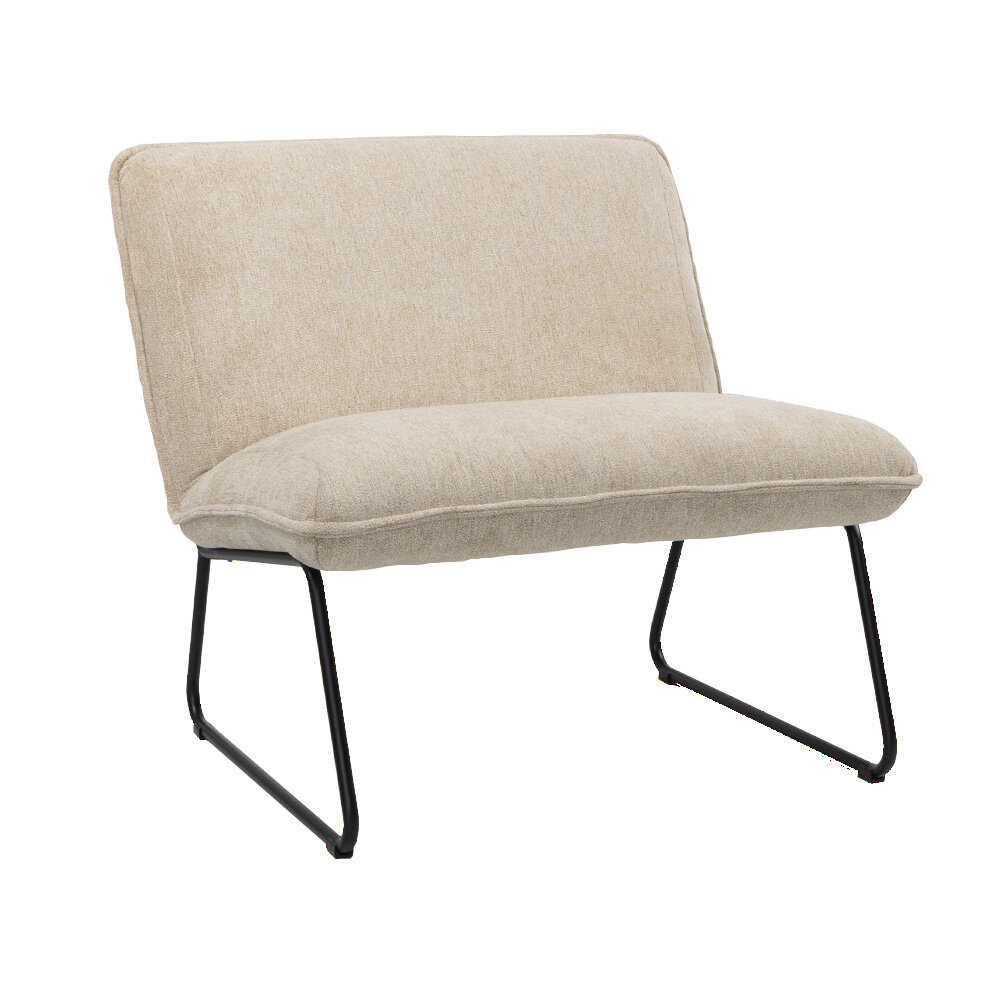 Fauteuil polyester taupe 81 cm