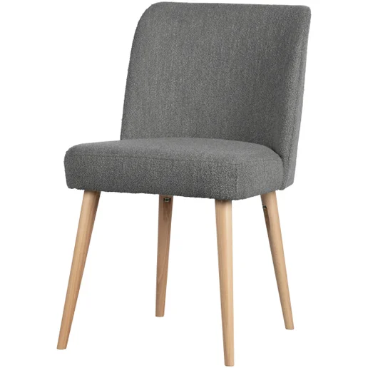Eetkamerstoel polyester grijs 47 cm
