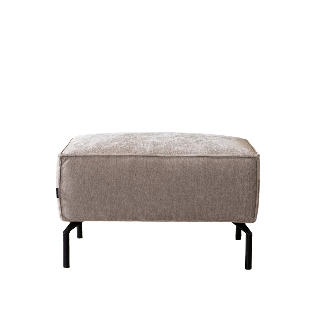 Poef polyester taupe 90 cm