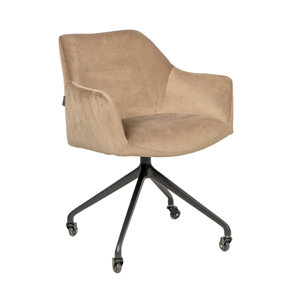 Stoel Teria velours taupe 60 × 80 cm hoog