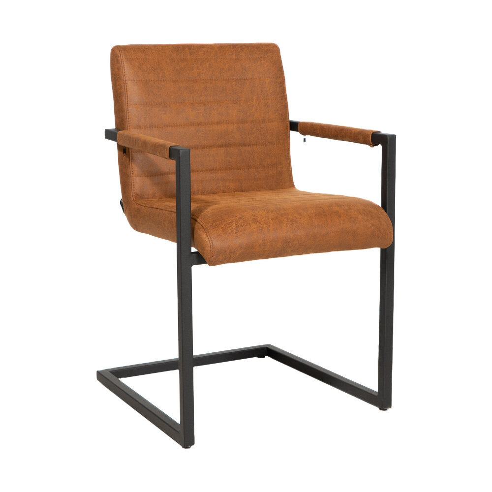 Stoel eco-leer cognac 54 cm