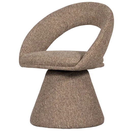 Eetkamerstoel polyester naturel 63 cm