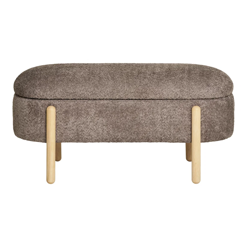 Bankje polyester bruin 97 cm