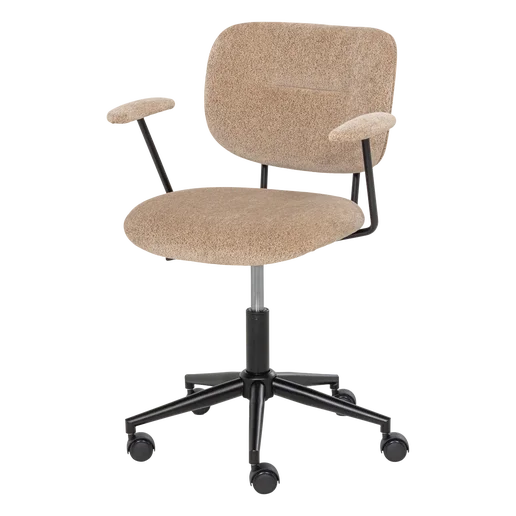 Bureaustoel geweven chenille beige