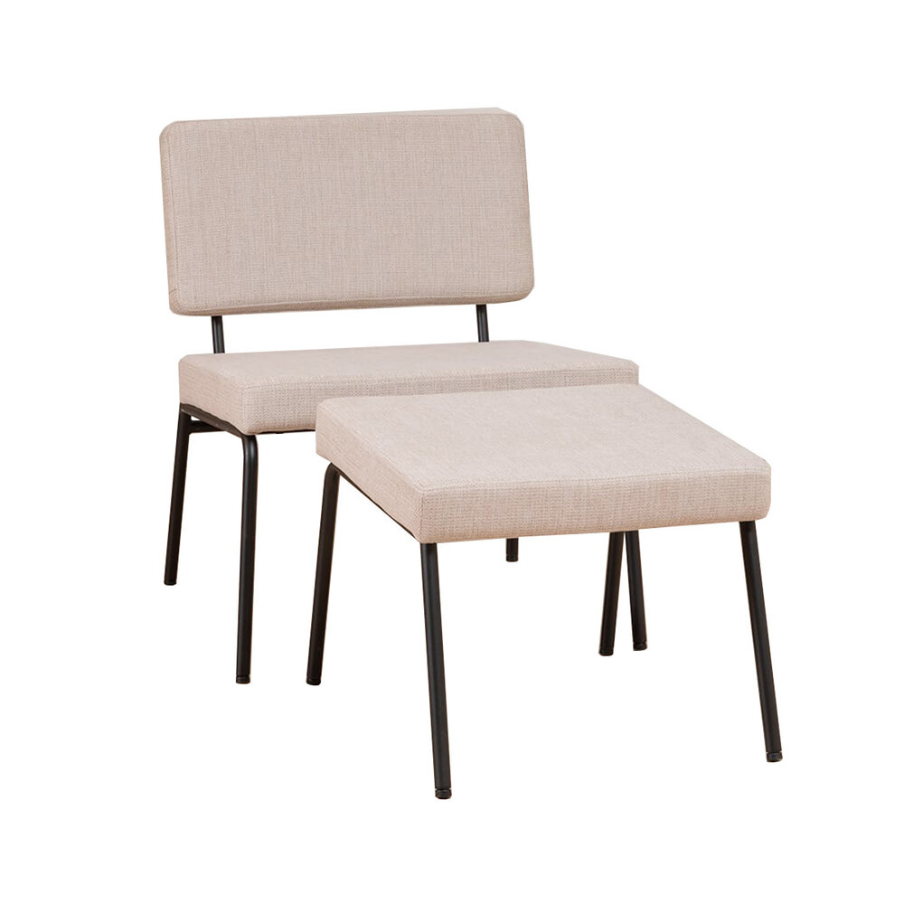 Fauteuil gerecycled polyester beige