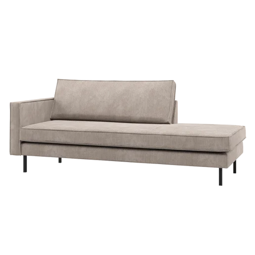 Chaise longue Orla bruin links 203 × 85 cm hoog