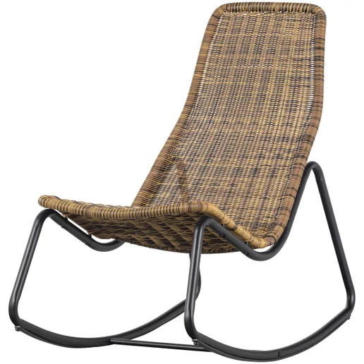 Loungestoel kunststof naturel 51 cm