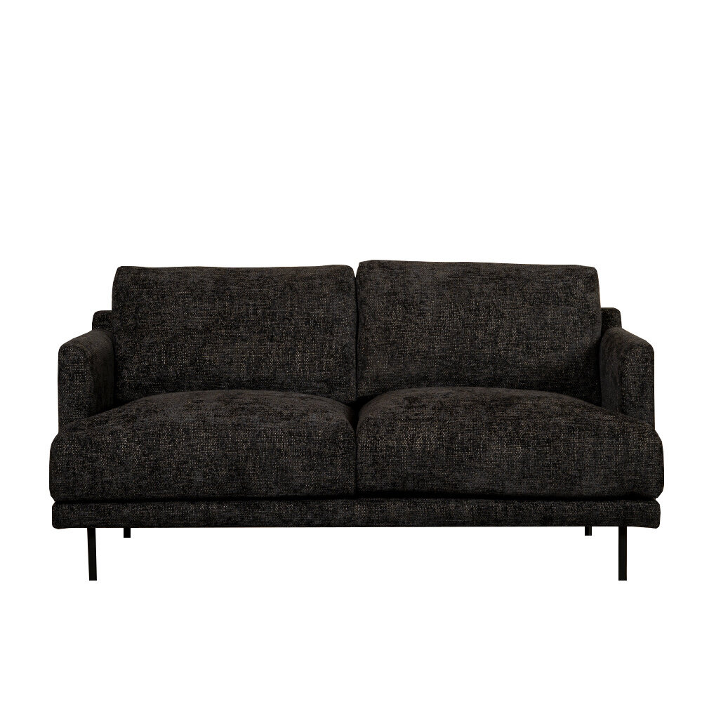 Bank polyester zwart 5-zits
