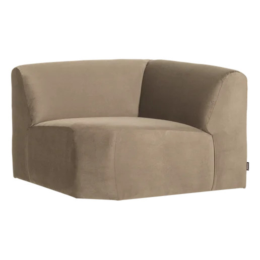Bank velours taupe 105 cm