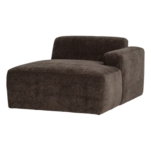 Chaise longue ribstof rechts
