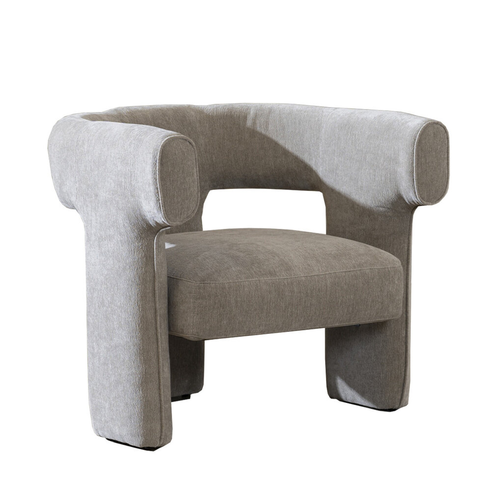 Fauteuil chenille taupe 80 cm