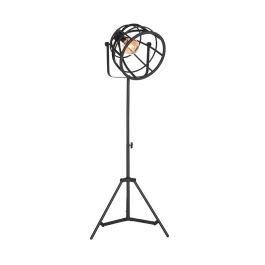 Vloerlamp metaal zwart 60 × 60 × 145 cm