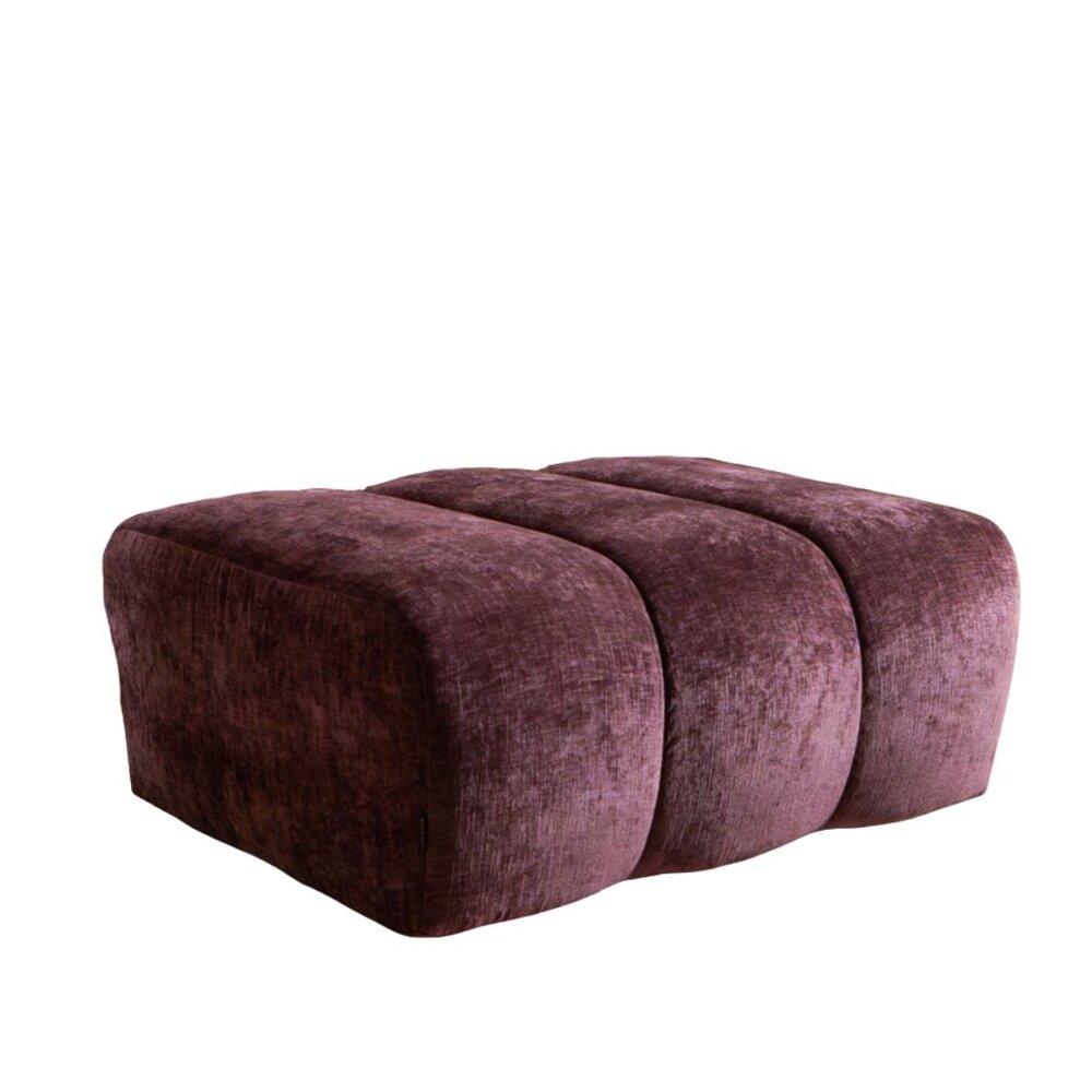 Poef chenille paars 93 cm