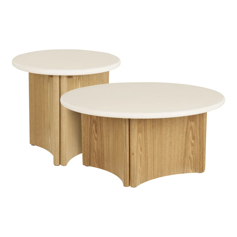 Salontafel MDF wit set van 2