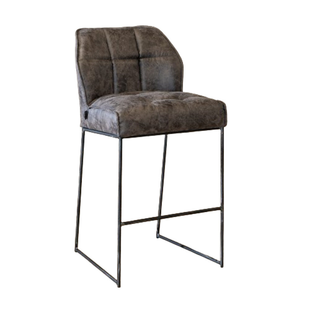 Barkruk microvezel antraciet 82 cm