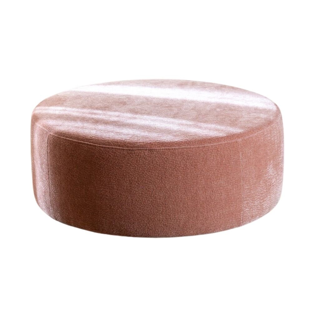 Poef chenille roze rond Ø100 cm
