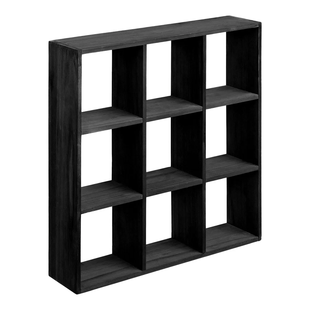 Wandplank grenenhout zwart