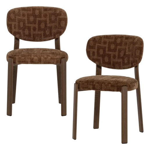 Eetkamerstoel polyester set van 2