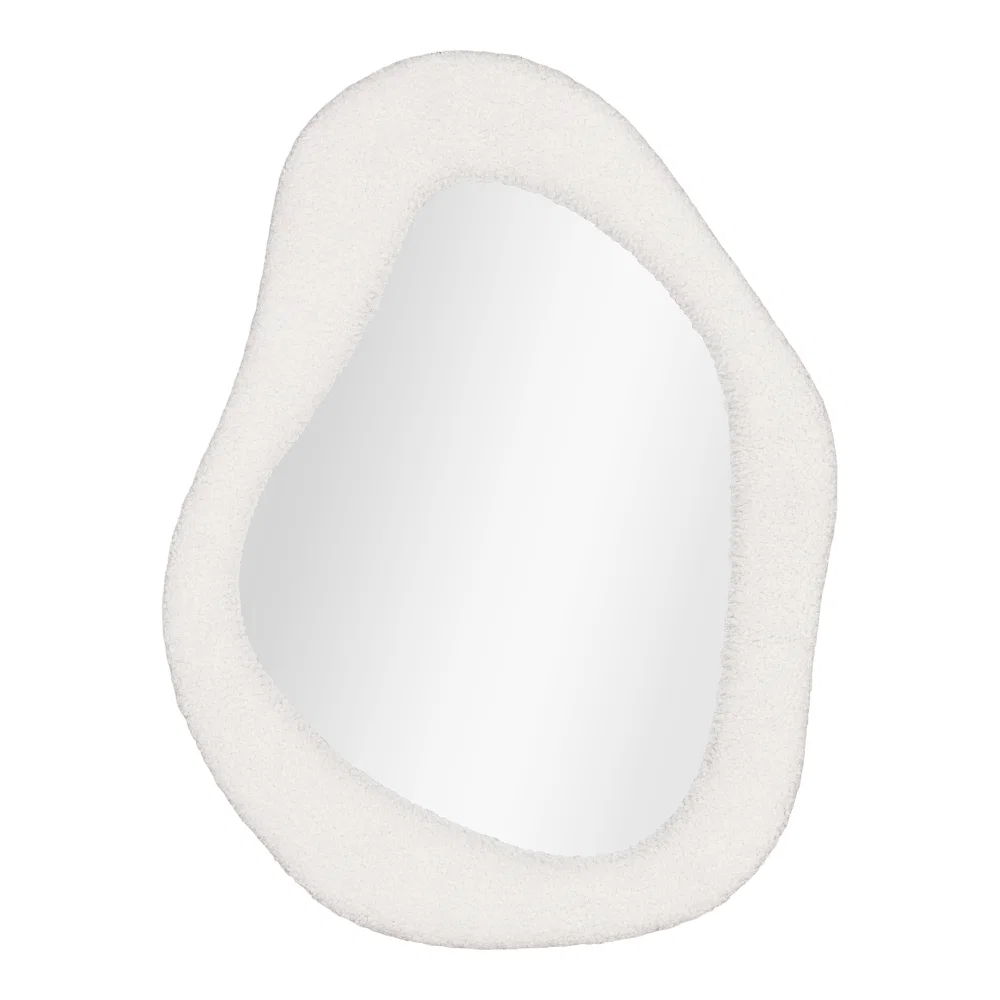 Spiegel Brala glas wit 47 cm