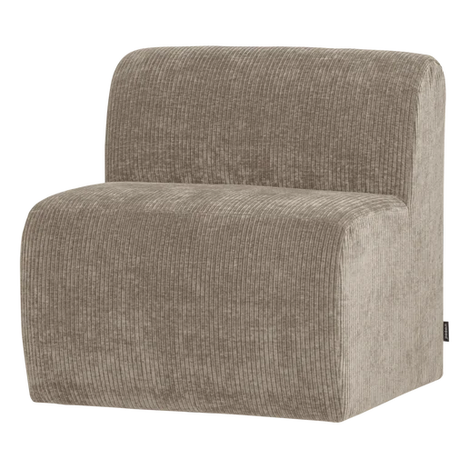 Bank ribstof beige 84 cm 84 cm