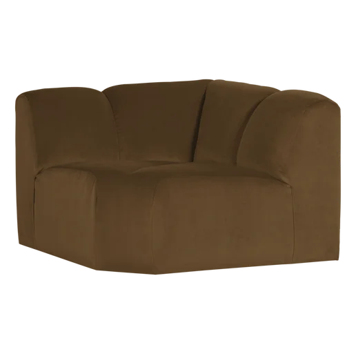 Bank velours geel 105 × 74 cm hoog