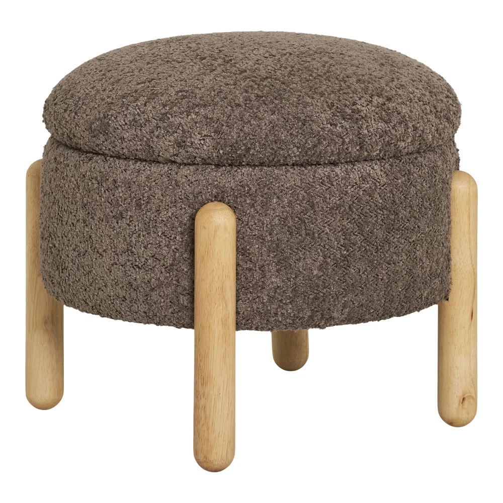 Poef polyester bruin 45 × 36 cm hoog