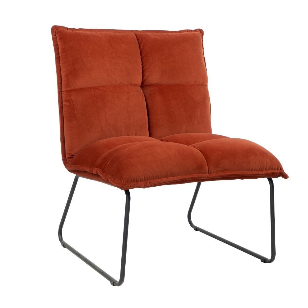 Fauteuil velours koper 70 cm
