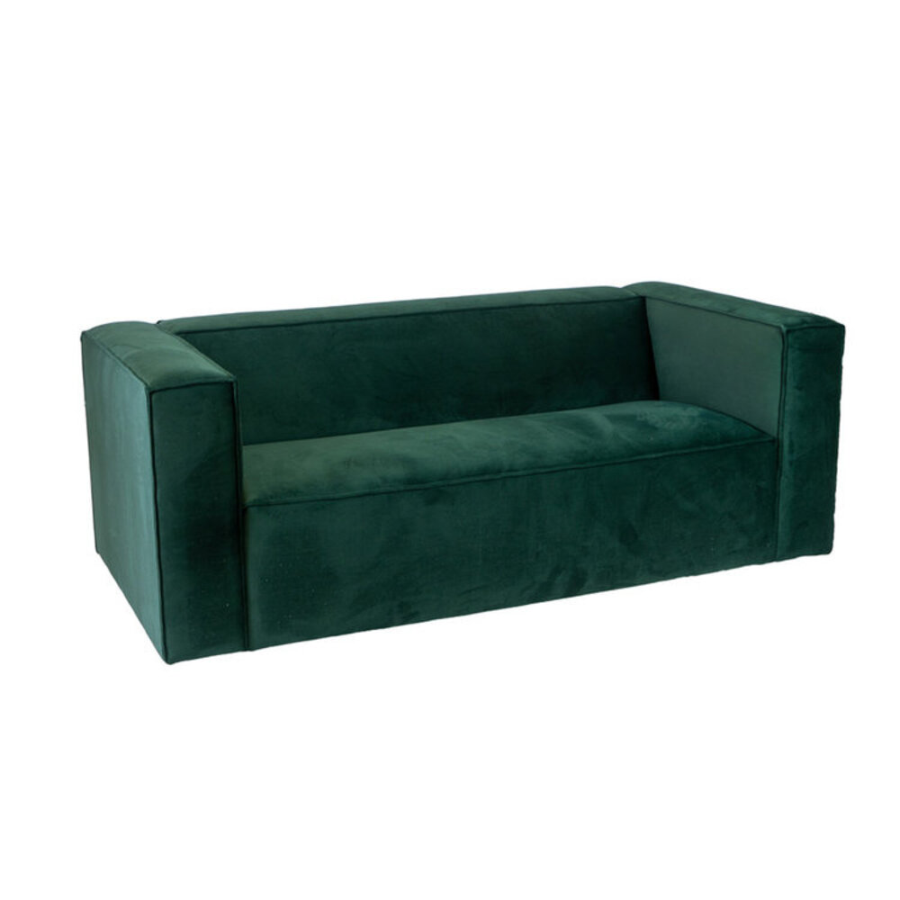 Bank velours donkergroen 5-zits 194 cm
