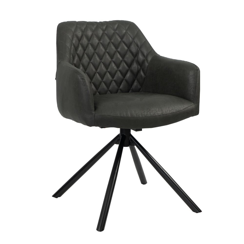 Stoel Melar eco-leer zwart 62 cm
