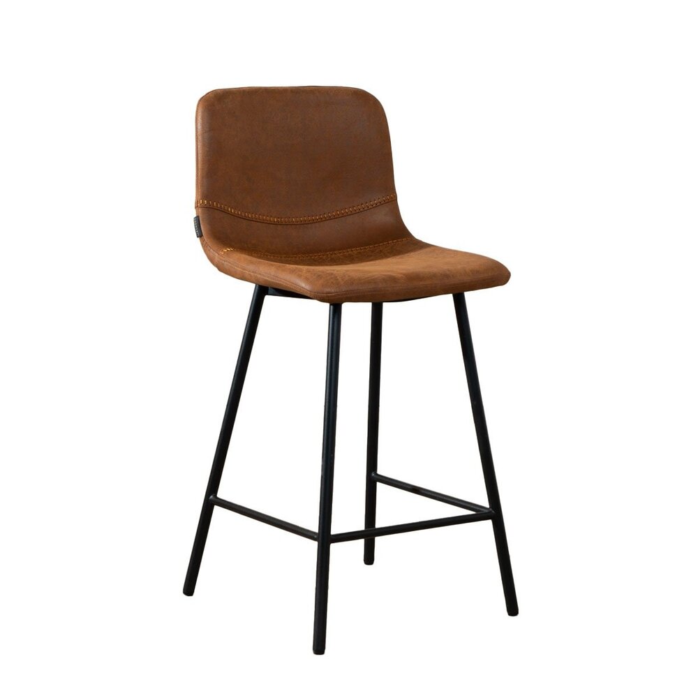 Barkruk eco-leer cognac 46 cm