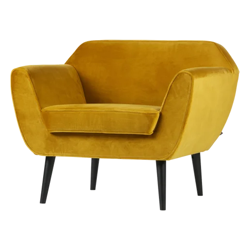 Fauteuil polyester geel 92 cm