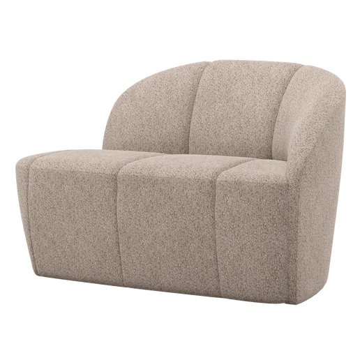 Bankje chenille beige 2-zits rechts 112 cm