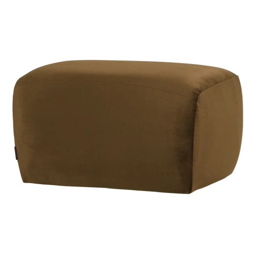 Poef velours geel 84 cm