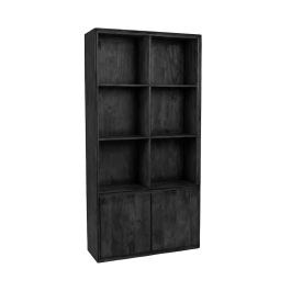 Kast mangohout zwart 100 cm