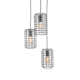Hanglamp metaal zwart 32 cm