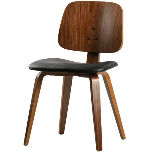 Eetkamerstoel hout zwart 48 cm