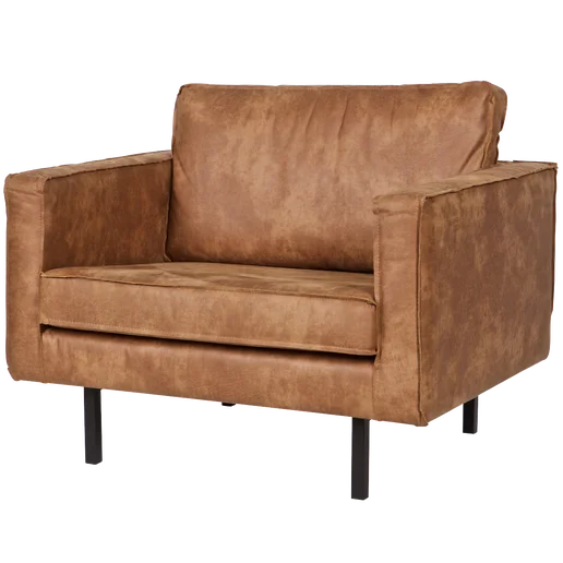Fauteuil ecoleer bruin