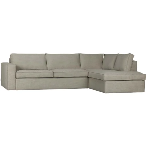 Hoekbank Orvo polyester naturel rechts 283 cm