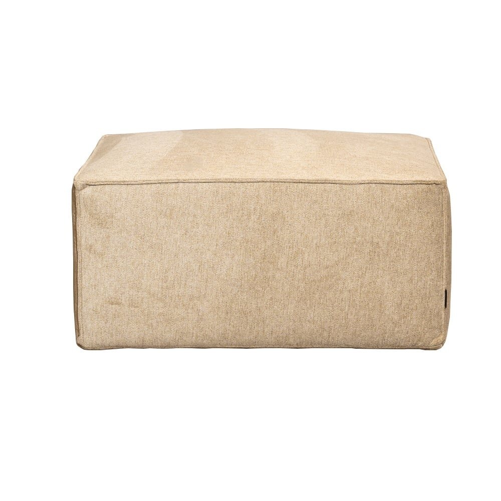 Poef polyester taupe 82 cm