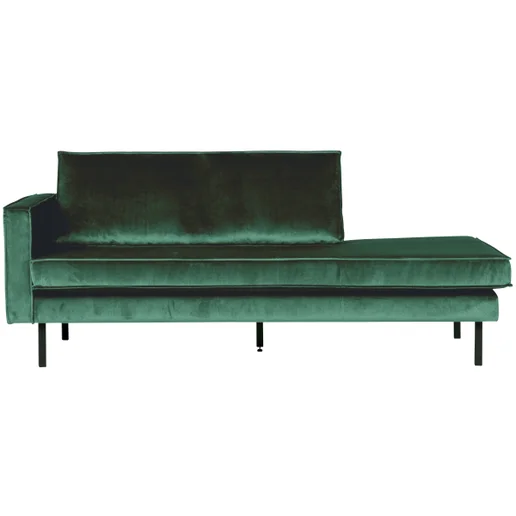 Chaise longue Brala velours groen links