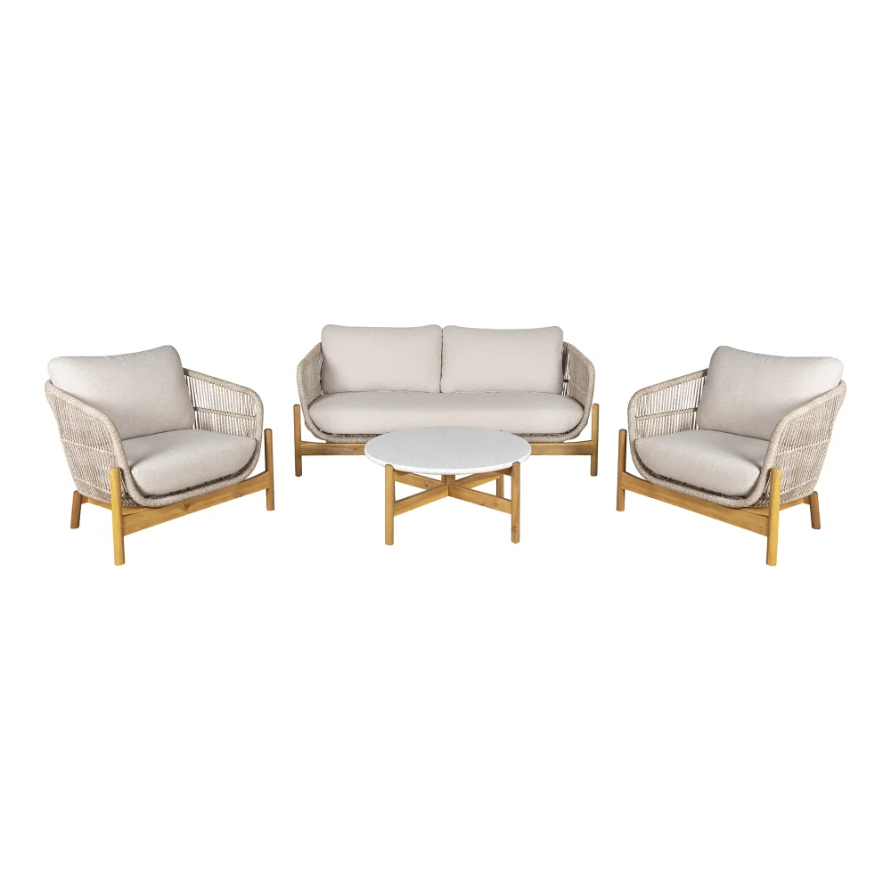 Loungeset acacie bruin